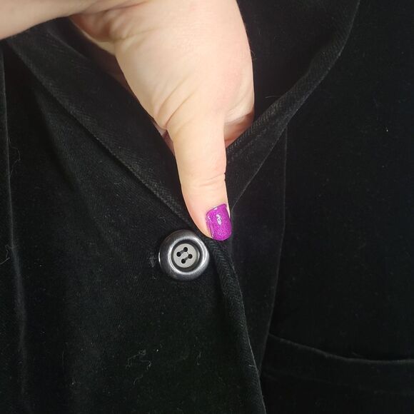 Plus Vintage Velvet Blazer Jacket - Picture 6 of 16